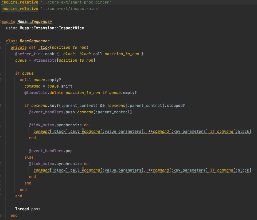 Musa-DSL code example